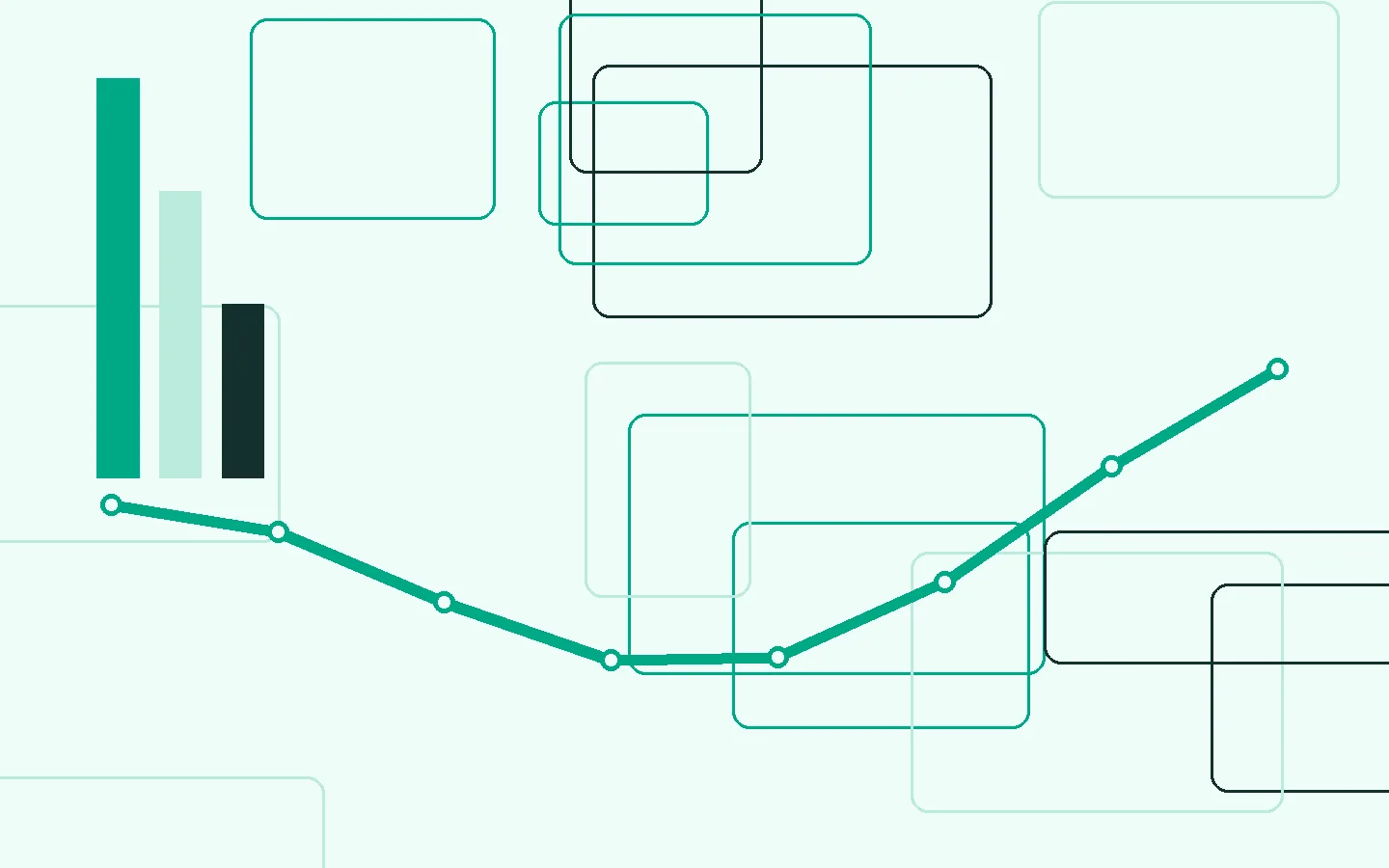 Abstract editorial illustration for What assisted digital banking should feel like